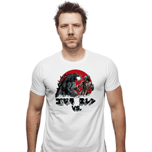 Load image into Gallery viewer, Shirts Fitted Shirts, Mens / Small / White Kaiju VS Titan