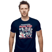 Load image into Gallery viewer, Daily_Deal_Shirts Fitted Shirts, Mens / Small / Navy Frozen Heads