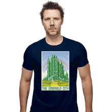 Load image into Gallery viewer, Shirts Fitted Shirts, Mens / Small / Navy Visit The Emerald City