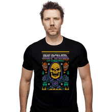Load image into Gallery viewer, Shirts Fitted Shirts, Mens / Small / Black The Skele-Power Of Christmas