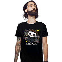 Load image into Gallery viewer, Shirts Fitted Shirts, Mens / Small / Black Hello Peter
