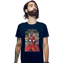 Load image into Gallery viewer, Shirts Fitted Shirts, Mens / Small / Navy Far From Home Alone