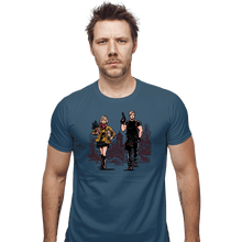 Load image into Gallery viewer, Daily_Deal_Shirts Fitted Shirts, Mens / Small / Indigo Blue Leon