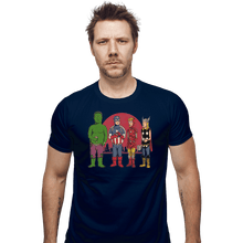 Load image into Gallery viewer, Shirts Fitted Shirts, Mens / Small / Navy King Of The Heroes
