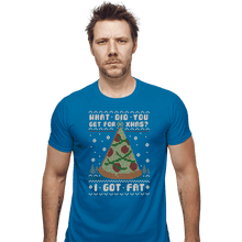 Load image into Gallery viewer, Shirts Fitted Shirts, Mens / Small / Sapphire Fatty Christmas