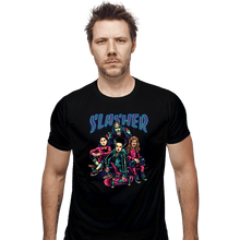 Load image into Gallery viewer, Daily_Deal_Shirts Fitted Shirts, Mens / Small / Black Slasher Girls