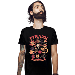 Daily_Deal_Shirts Fitted Shirts, Mens / Small / Black Pirate Starter Pack