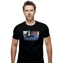 Load image into Gallery viewer, Shirts Fitted Shirts, Mens / Small / Black Into the Bat-Verse