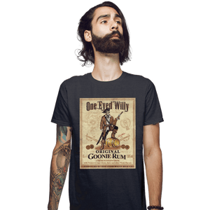 Daily_Deal_Shirts Fitted Shirts, Mens / Small / Dark Heather One Eyed Willy Rum