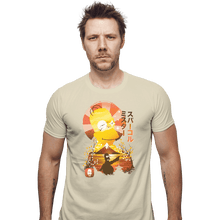 Load image into Gallery viewer, Shirts Fitted Shirts, Mens / Small / Sand Homer Ukiyoe