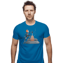 Load image into Gallery viewer, Shirts Fitted Shirts, Mens / Small / Sapphire Darksaber In The Stone