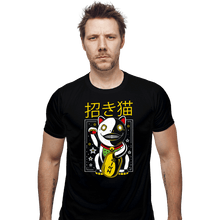 Load image into Gallery viewer, Shirts Fitted Shirts, Mens / Small / Black Emil Maneki Neko