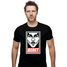 Load image into Gallery viewer, Shirts Fitted Shirts, Mens / Small / Black Beret