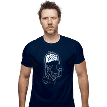 Load image into Gallery viewer, Shirts Fitted Shirts, Mens / Small / Navy Beer Brain