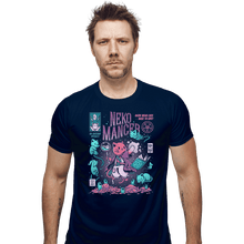 Load image into Gallery viewer, Shirts Fitted Shirts, Mens / Small / Navy Nekomancer