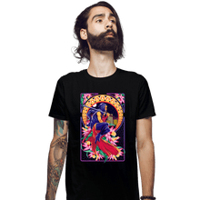 Load image into Gallery viewer, Daily_Deal_Shirts Fitted Shirts, Mens / Small / Black Ninja Art Nouveau Gaiden
