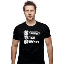 Load image into Gallery viewer, Daily_Deal_Shirts Fitted Shirts, Mens / Small / Black Arrows Iron And Spears