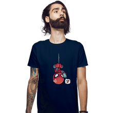 Load image into Gallery viewer, Shirts Fitted Shirts, Mens / Small / Navy Chibi Spider