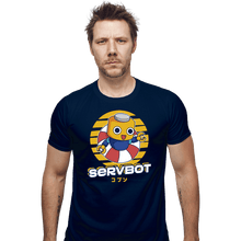 Load image into Gallery viewer, Shirts Fitted Shirts, Mens / Small / Navy Servbot Summer