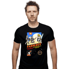 Load image into Gallery viewer, Daily_Deal_Shirts Fitted Shirts, Mens / Small / Black 8 Bit Farm Boy