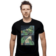 Load image into Gallery viewer, Shirts Fitted Shirts, Mens / Small / Black Longing For Pizza