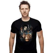 Load image into Gallery viewer, Daily_Deal_Shirts Fitted Shirts, Mens / Small / Black Edward & Kim Card