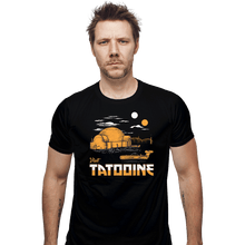 Load image into Gallery viewer, Shirts Fitted Shirts, Mens / Small / Black Vintage Visit Tatooine