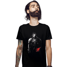 Load image into Gallery viewer, Shirts Fitted Shirts, Mens / Small / Black One Winged Angel Ink