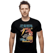 Load image into Gallery viewer, Shirts Fitted Shirts, Mens / Small / Black DIno Sentai