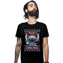 Load image into Gallery viewer, Shirts Fitted Shirts, Mens / Small / Black Ohana Christmas