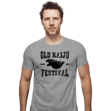 Load image into Gallery viewer, Shirts Fitted Shirts, Mens / Small / Sports Grey Old Kaiju Festival