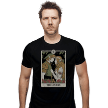 Load image into Gallery viewer, Daily_Deal_Shirts Fitted Shirts, Mens / Small / Black The Lovers Vintage Tarot
