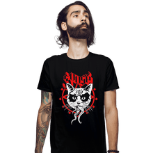 Load image into Gallery viewer, Shirts Fitted Shirts, Mens / Small / Black Black Metal Cat