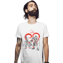 Load image into Gallery viewer, Shirts Fitted Shirts, Mens / Small / White Kingdom Sumi-e