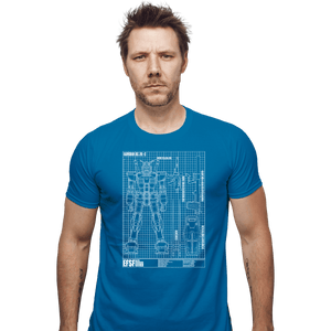 Shirts Fitted Shirts, Mens / Small / Sapphire RX-78-2 Blueprint