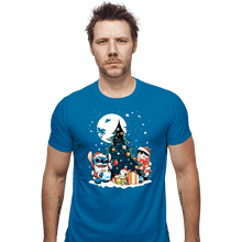 Load image into Gallery viewer, Daily_Deal_Shirts Fitted Shirts, Mens / Small / Sapphire Christmas Ohana