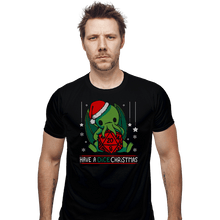 Load image into Gallery viewer, Shirts Fitted Shirts, Mens / Small / Black Have A Dice Christmas