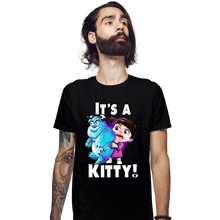 Load image into Gallery viewer, Shirts Fitted Shirts, Mens / Small / Black It's a Kitty