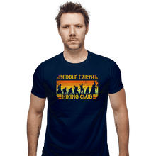 Load image into Gallery viewer, Daily_Deal_Shirts Fitted Shirts, Mens / Small / Navy Middle Earth Hiking Club