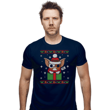 Load image into Gallery viewer, Shirts Fitted Shirts, Mens / Small / Navy Peltzer Christmas