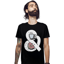Load image into Gallery viewer, Shirts Fitted Shirts, Mens / Small / Black Coffee and Donuts