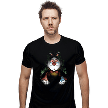 Load image into Gallery viewer, Daily_Deal_Shirts Fitted Shirts, Mens / Small / Black White Rabbit