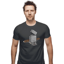 Load image into Gallery viewer, Shirts Fitted Shirts, Mens / Small / Charcoal Out Of Fuel