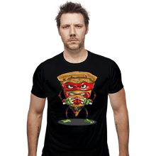 Load image into Gallery viewer, Shirts Fitted Shirts, Mens / Small / Black Ninja Pizza