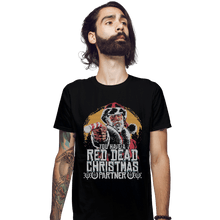 Load image into Gallery viewer, Shirts Fitted Shirts, Mens / Small / Black Red Dead Christmas