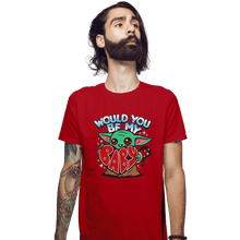 Load image into Gallery viewer, Shirts Fitted Shirts, Mens / Small / Red Would You Be My Baby
