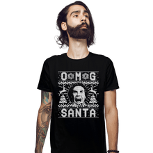 Load image into Gallery viewer, Shirts Fitted Shirts, Mens / Small / Black OMG Santa