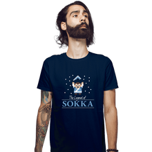 Load image into Gallery viewer, Shirts Fitted Shirts, Mens / Small / Navy The Legend Of Sokka