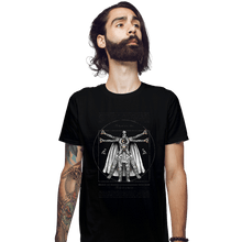 Load image into Gallery viewer, Daily_Deal_Shirts Fitted Shirts, Mens / Small / Black Vitruvian Moon Knight