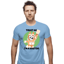 Load image into Gallery viewer, Daily_Deal_Shirts Fitted Shirts, Mens / Small / Powder Blue Trust Me I'm A Dogtor